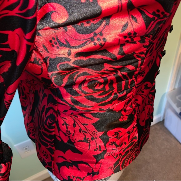 Xscape Black and Red Ladies Blazer Jacket Size 8 - Picture 6 of 16